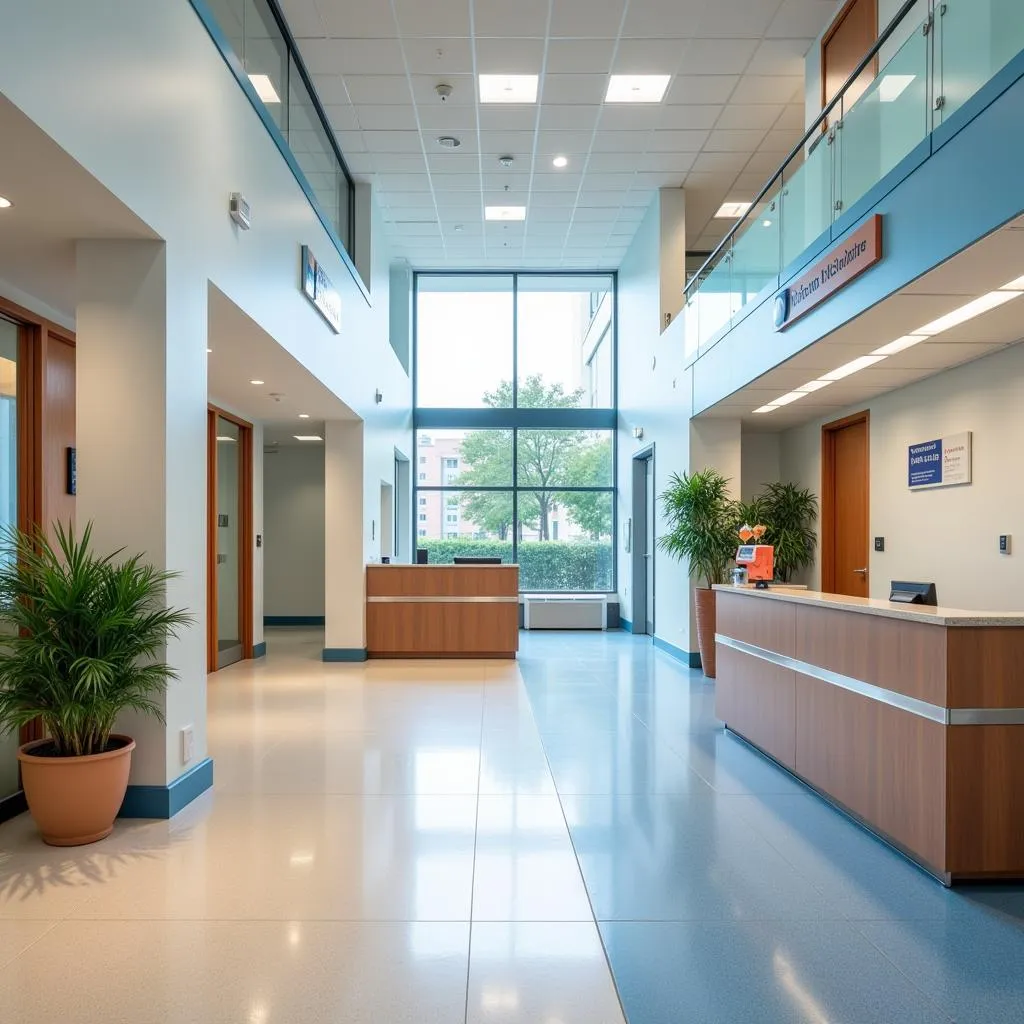 Welcoming and Spacious Hospital Reception Area