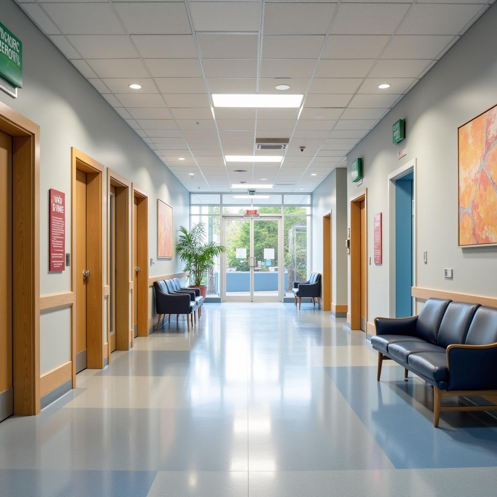 Spacious and Welcoming Corridor at San Jose Hospital 