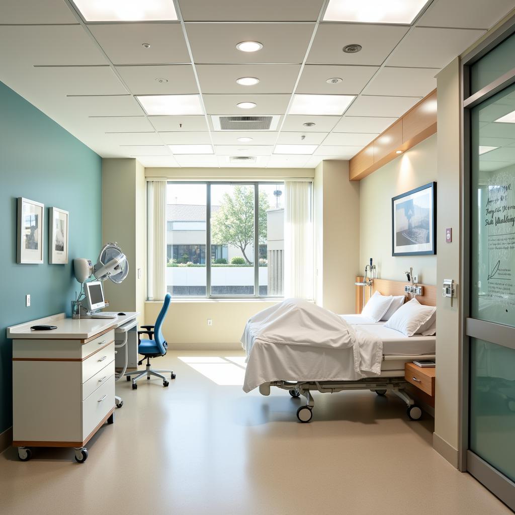 Modern and comfortable newborn nursery at San Jose Hospital