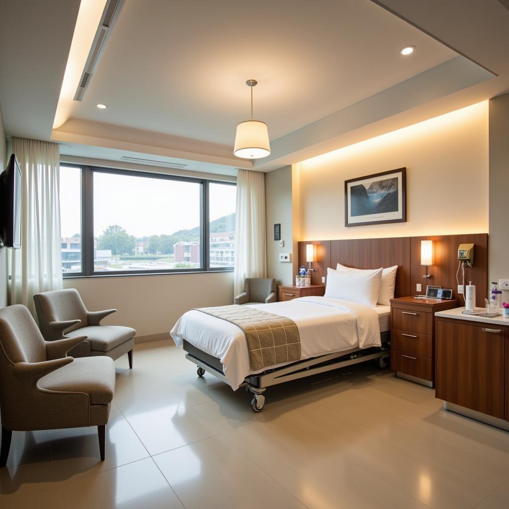 Luxurious and comfortable patient room at San Jose Hospital