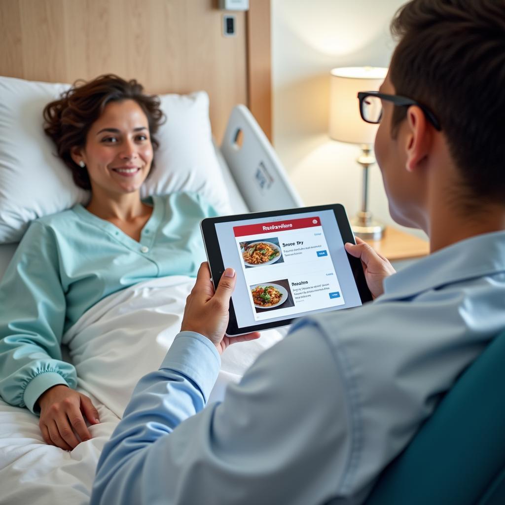 Ordering Room Service at San Jose Hospital