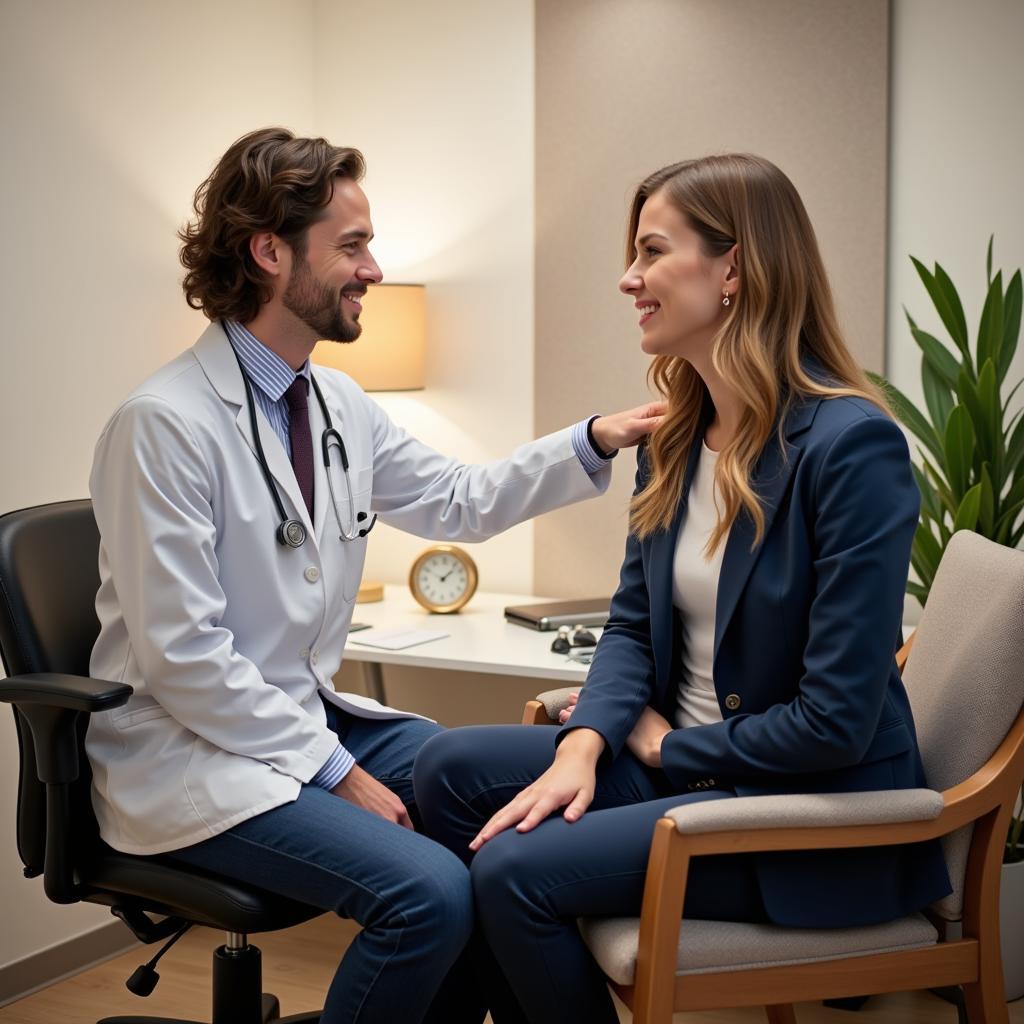 Patient consulting with a specialist at San Jose Hospital