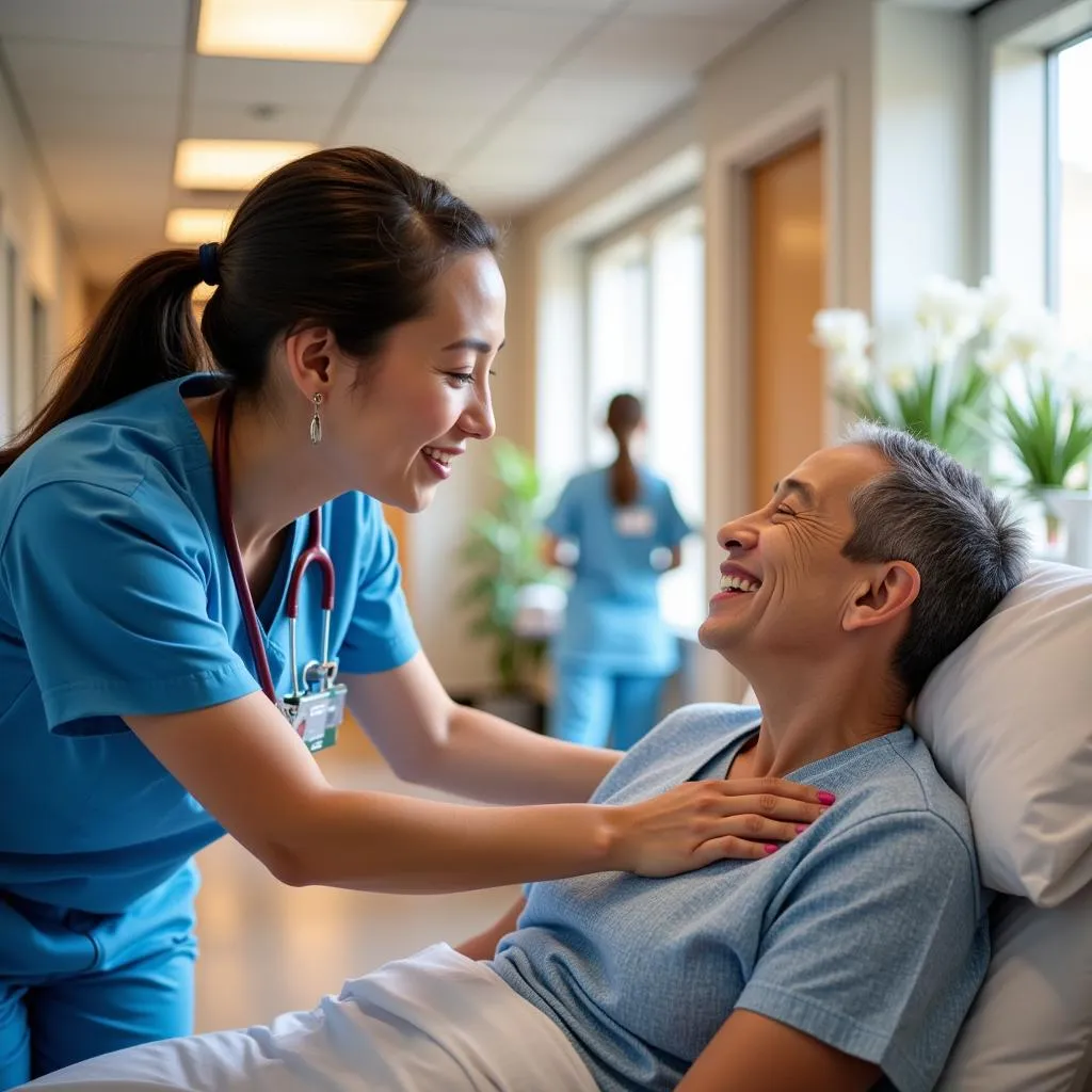 San Jose Hospital Staff Interacting with Patient