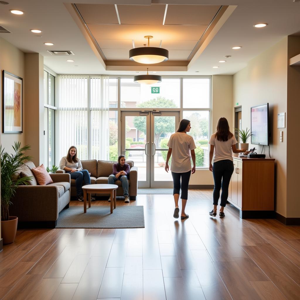 Welcoming Hotel Lobby with Friendly Staff