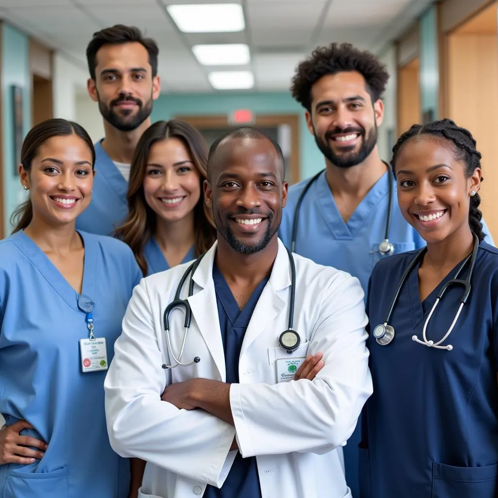 Medical Team Collaborating in Sandy Springs Hospital