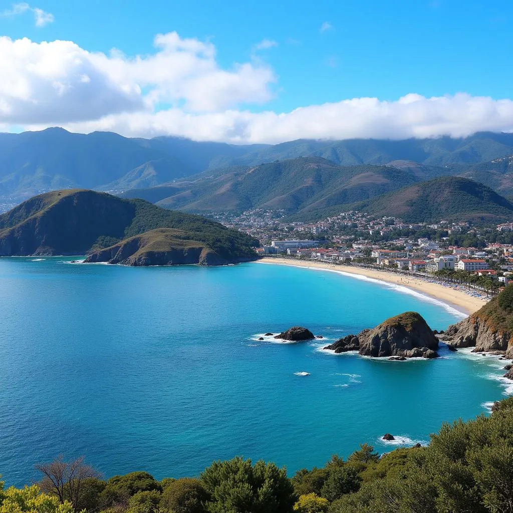 Panoramic View of the Santa Barbara Coastline