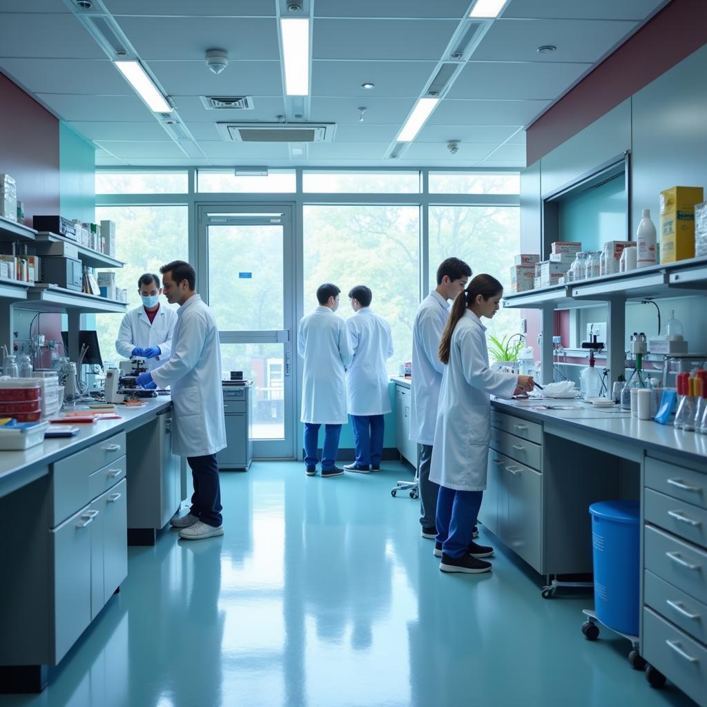 State-of-the-art medical research lab at Sao Camilo Hospital