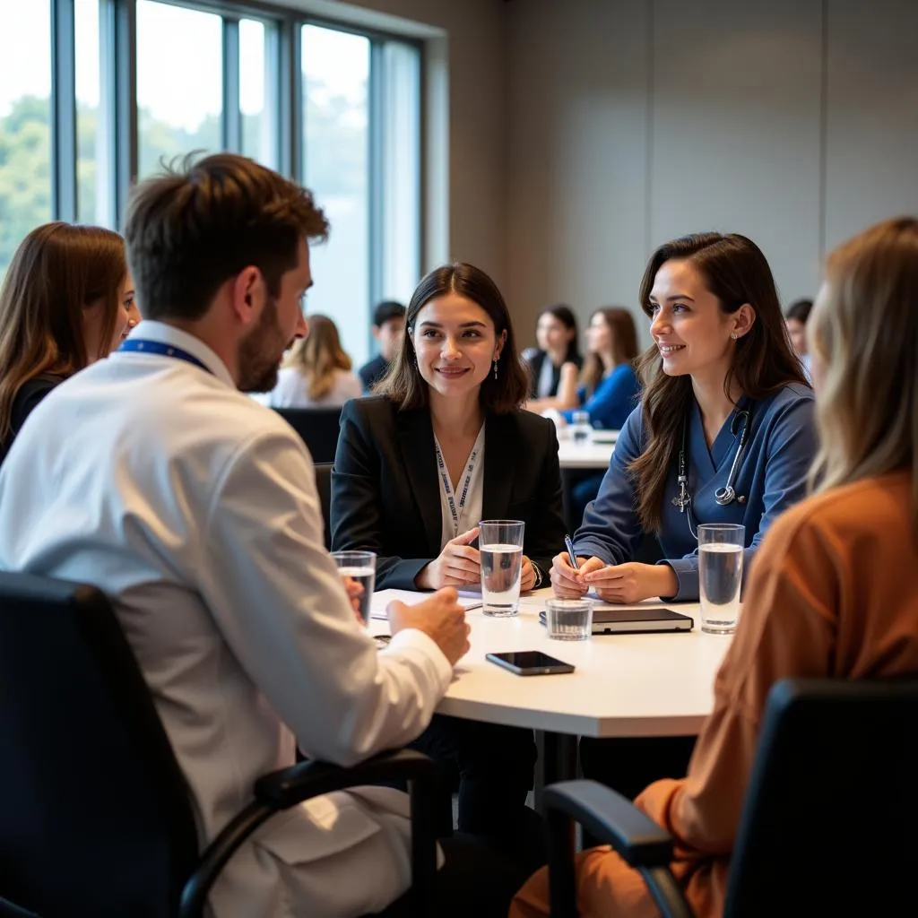 Scholars Networking at a Medical Conference