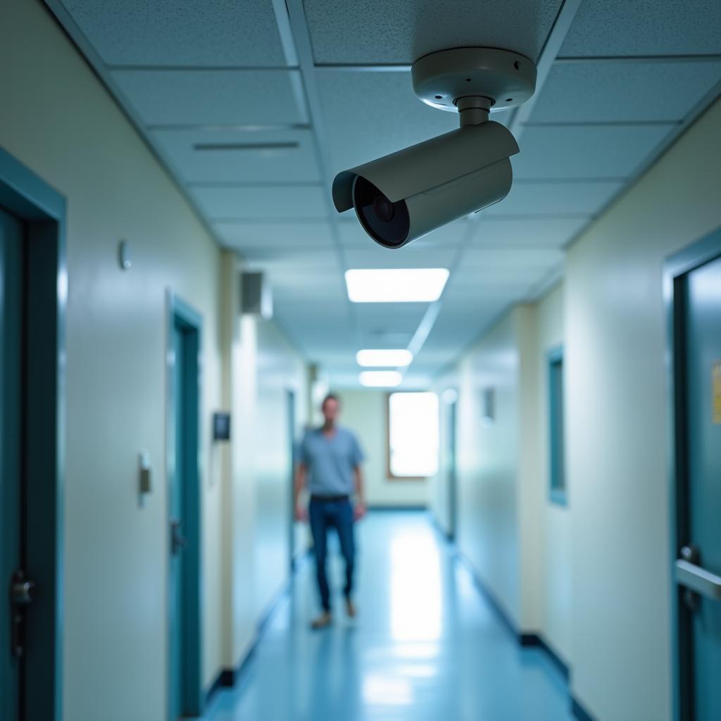 Security Camera Monitoring Hallway