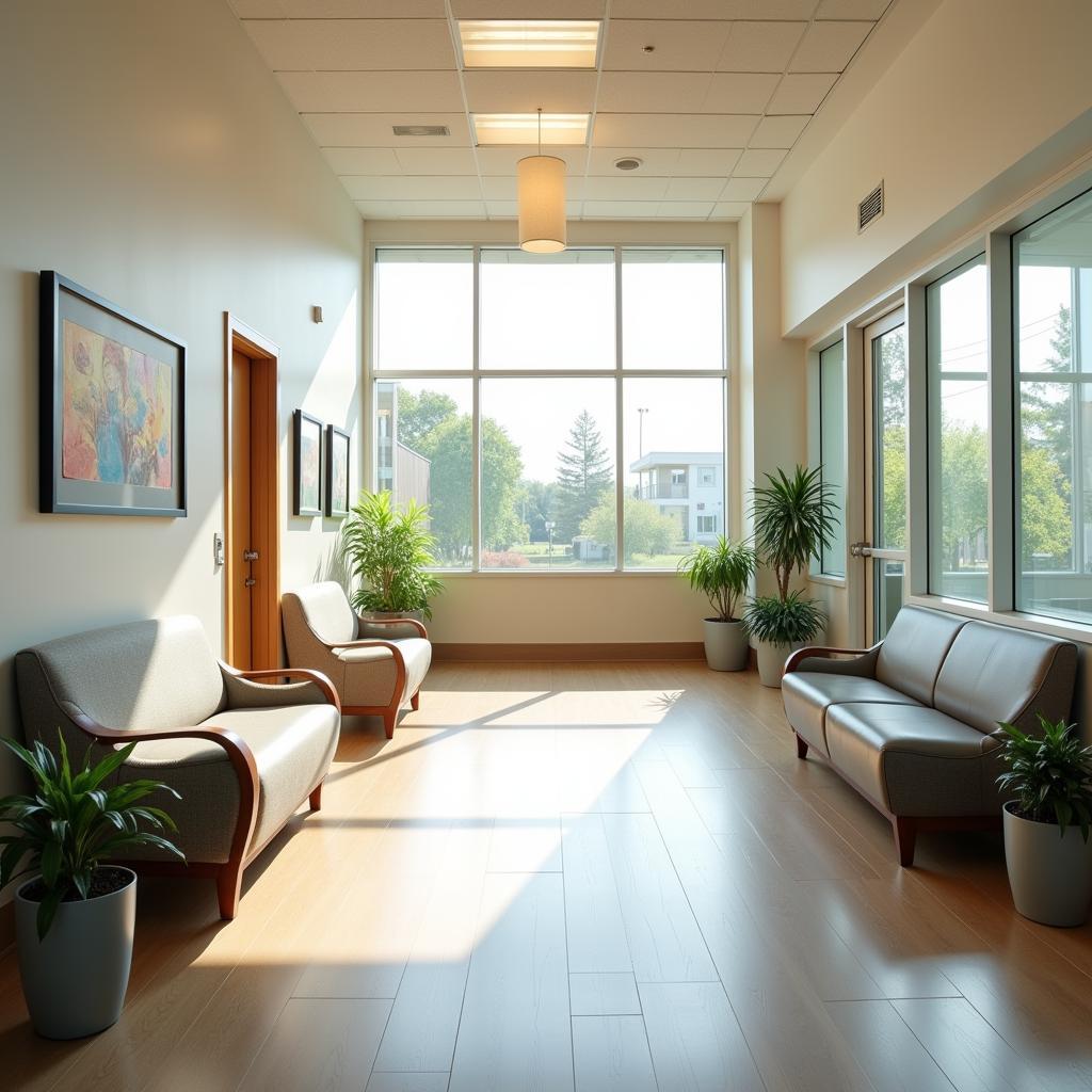 Bright and welcoming waiting area at Select Specialty Hospital