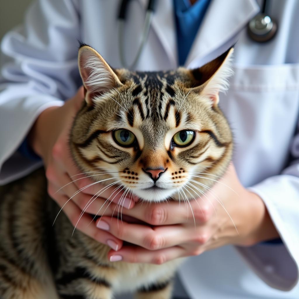 Senior Cat Receiving Care