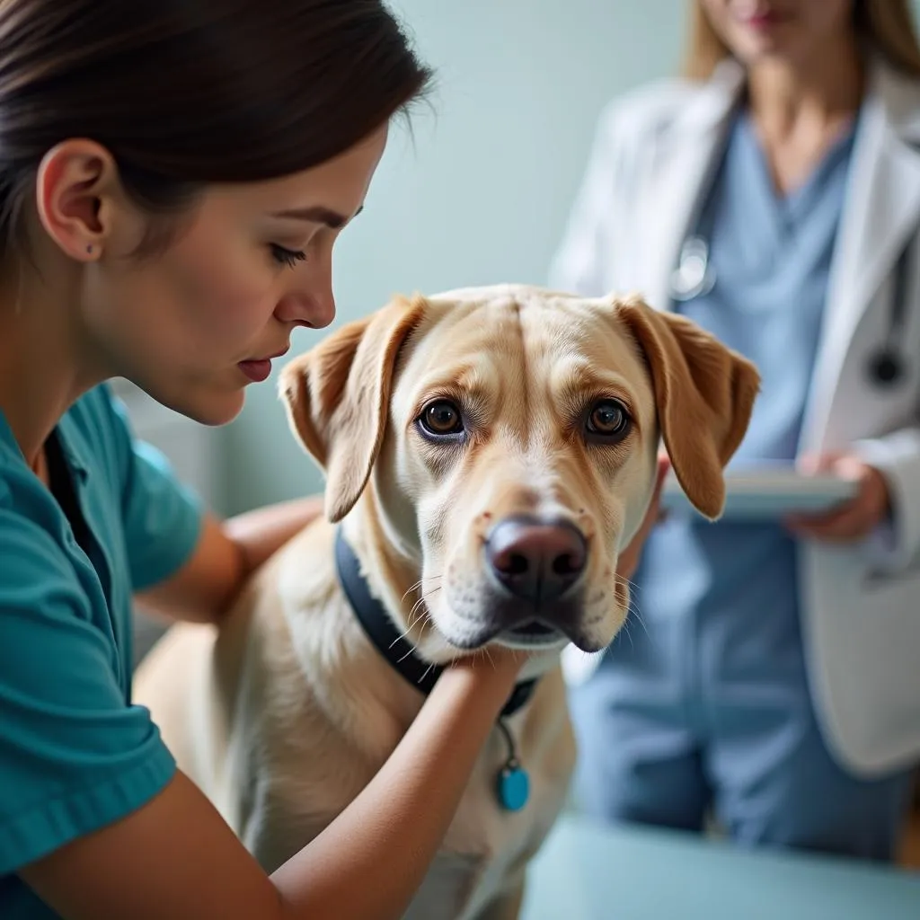 Senior dog receiving compassionate care at Lee Road Animal Hospital