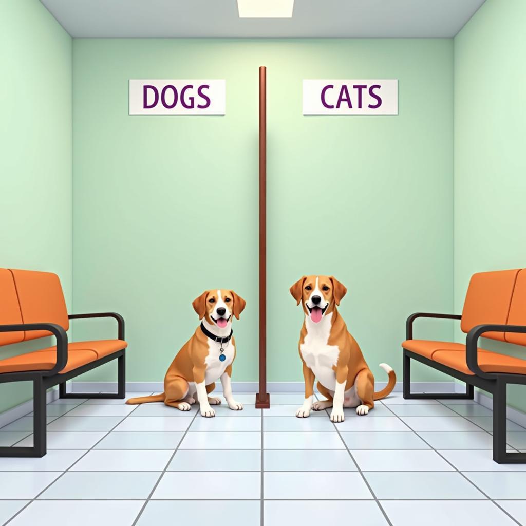 Separate Waiting Areas for Dogs and Cats