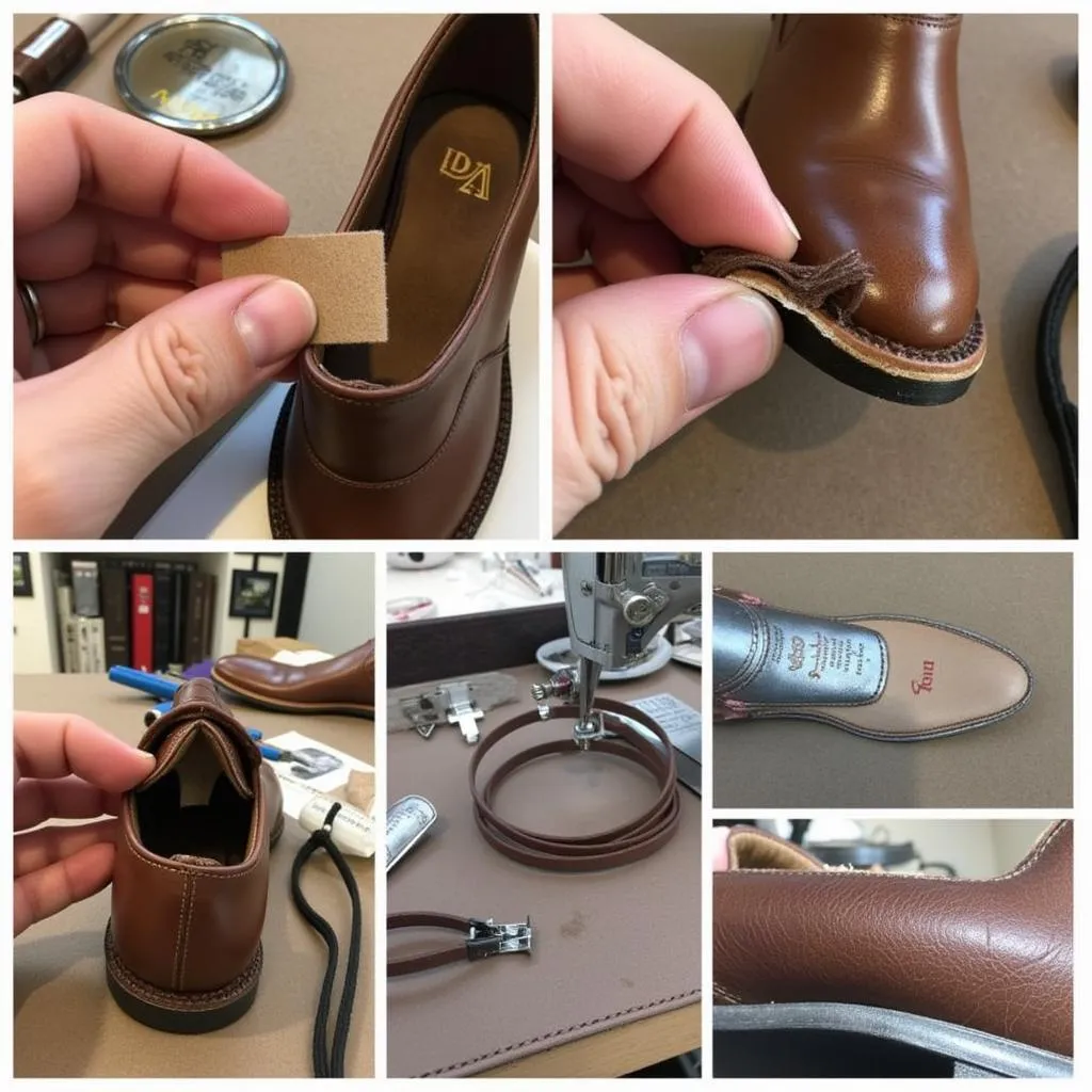 Various shoe repair services offered at Houston Shoe Hospital Dairy Ashford