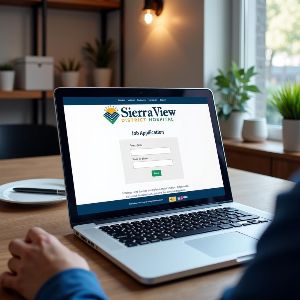 User-friendly online job application portal on a laptop