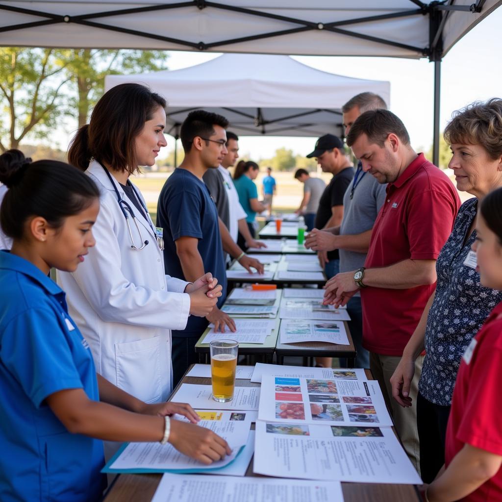 Sisseton community members at a health fair