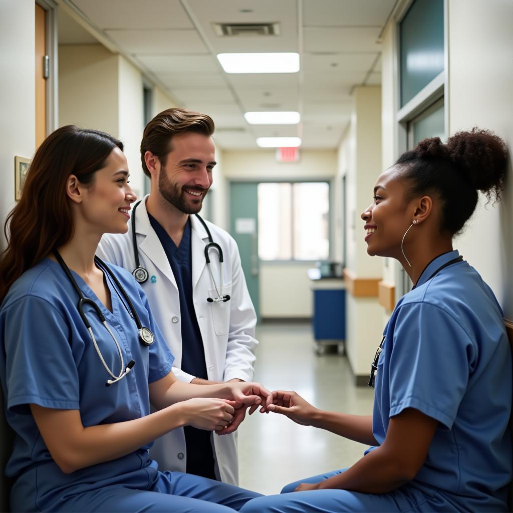 Doctors and Patients Interacting in a South City St. Louis Hospital