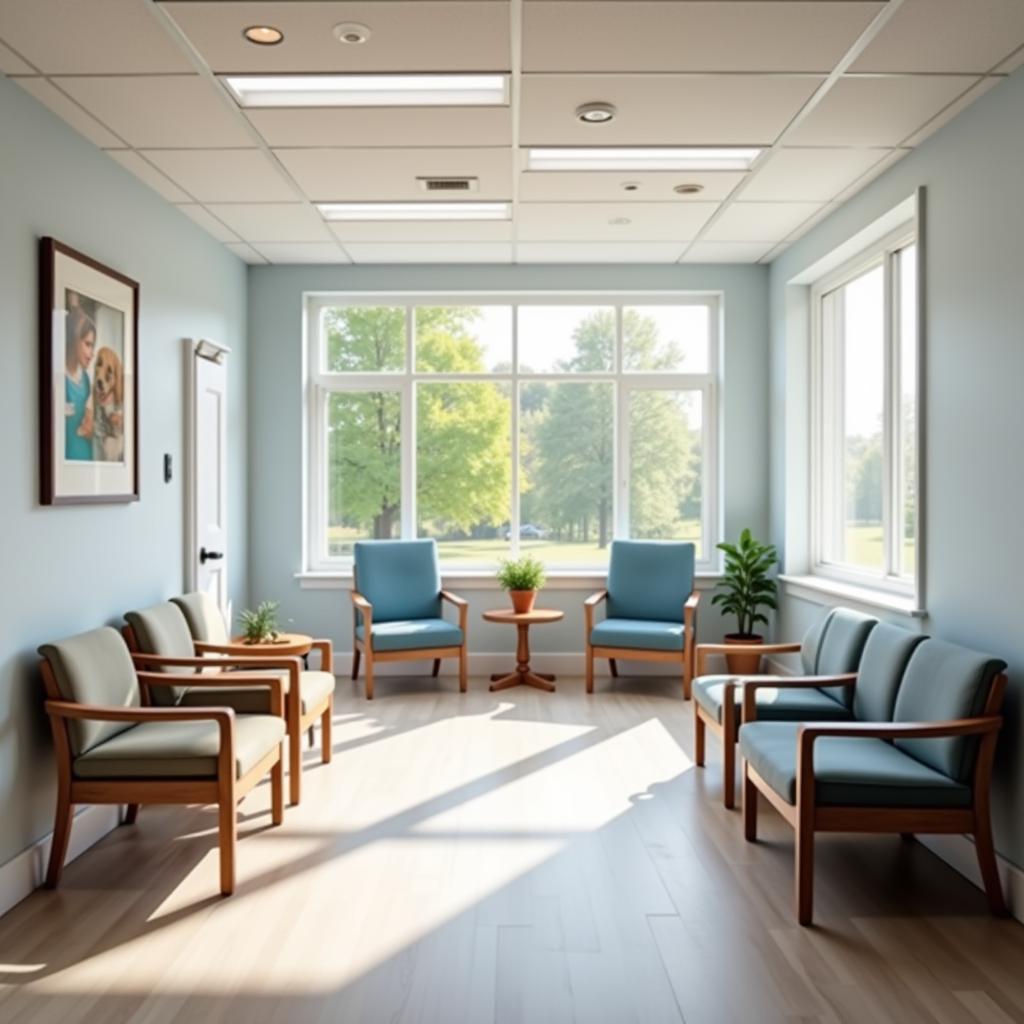 Comfortable and welcoming waiting area at South Deerfield Animal Hospital