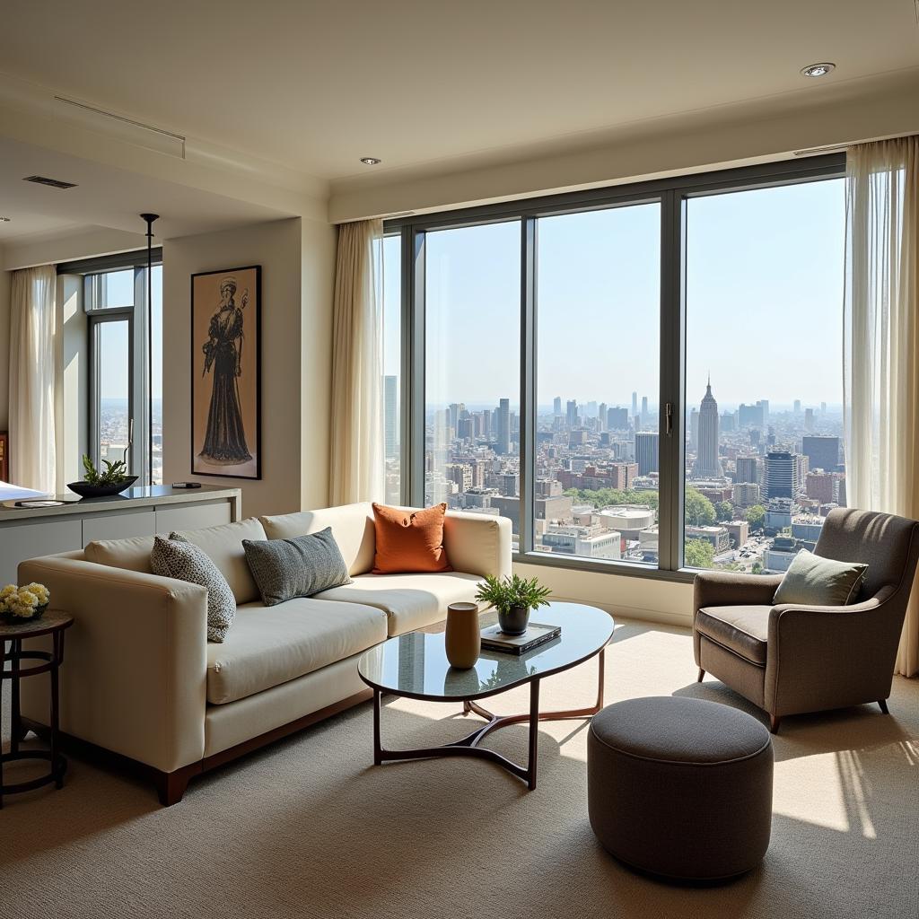 Spacious Hotel Suite with City View