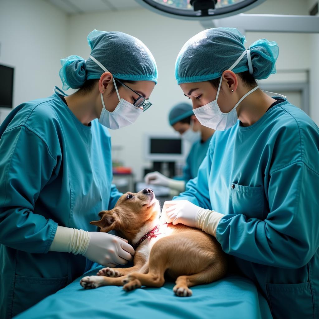 Specialized Vet Performing Surgery