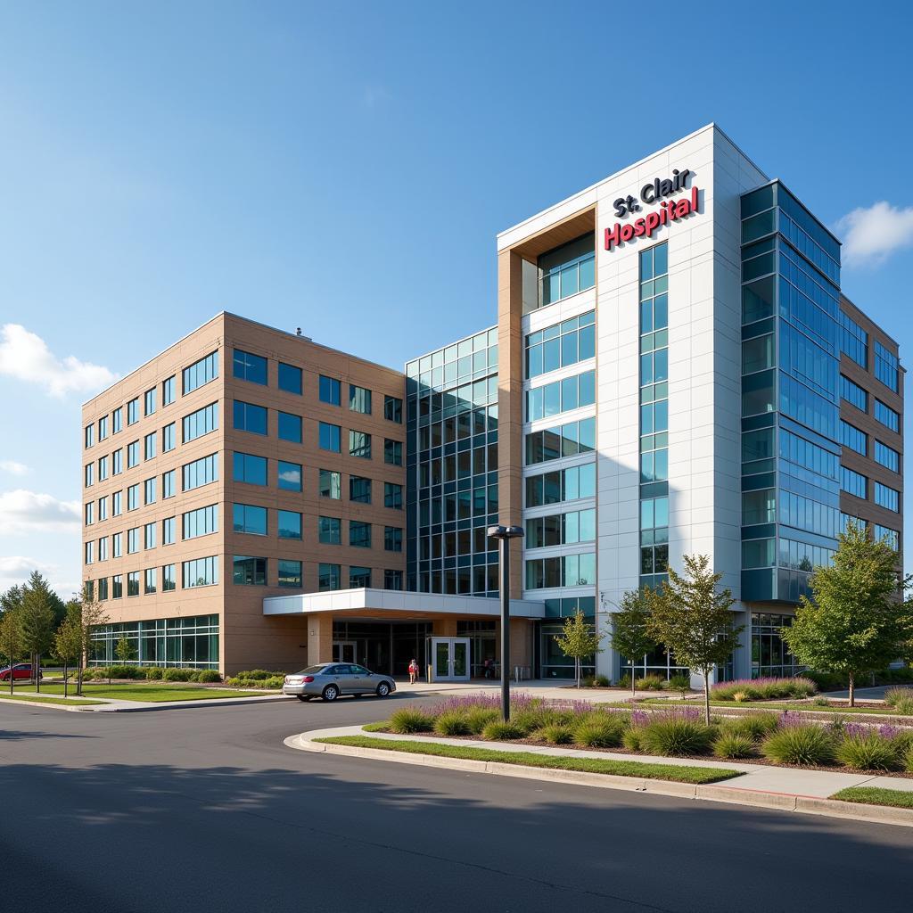 St. Clair Hospital Exterior Showcasing Modern Architecture and Advanced Medical Technology