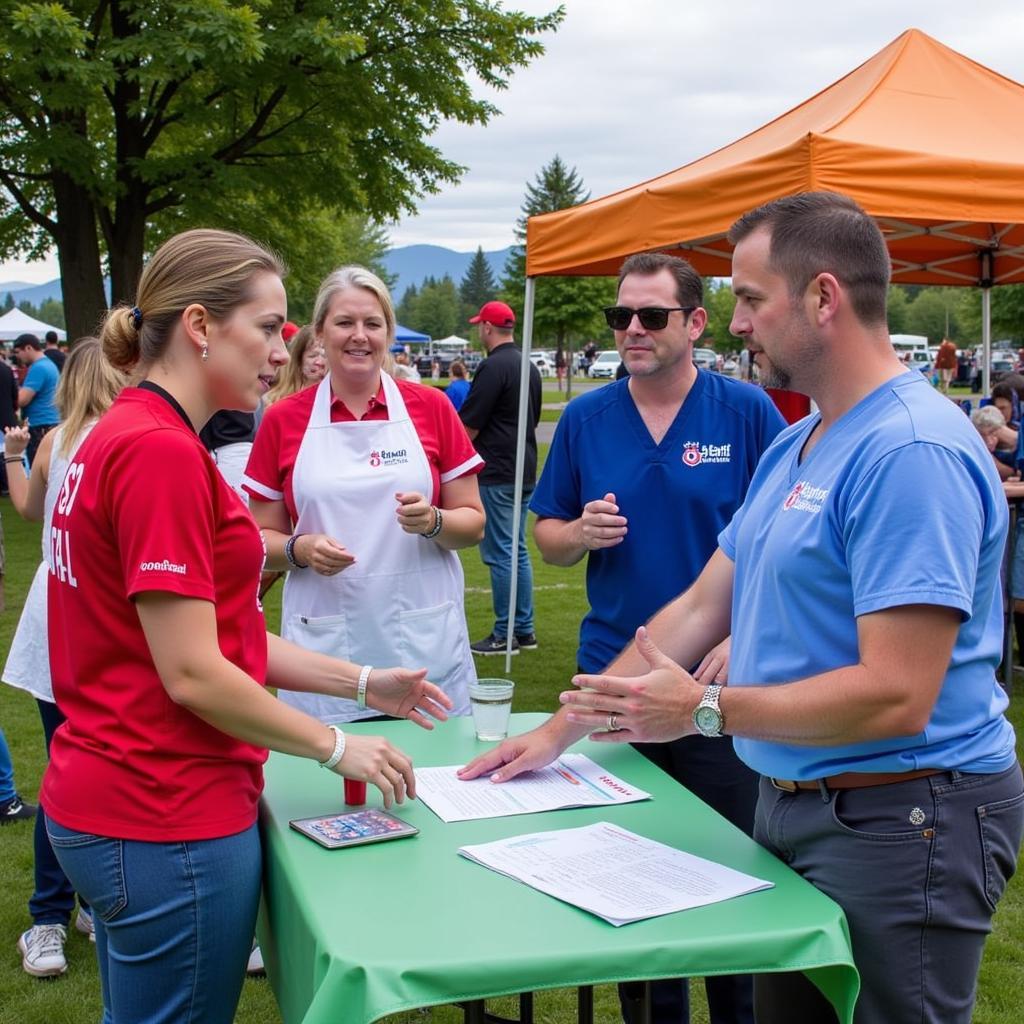 St. Elizabeth Hospital Enumclaw participating in a community health fair.