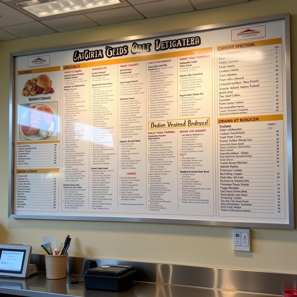 St. Francis Hospital Cafeteria Menu Board