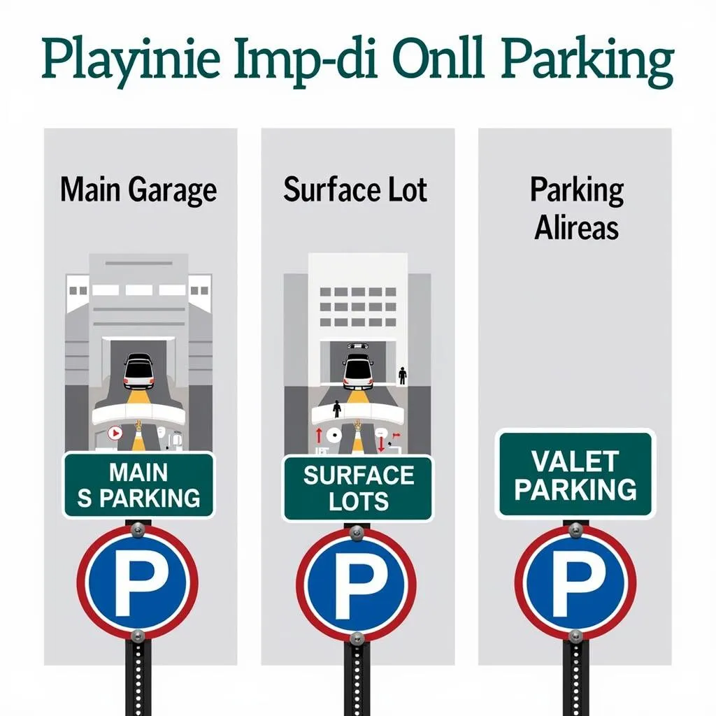 Clear parking guidance signs at St. Francis Hospital