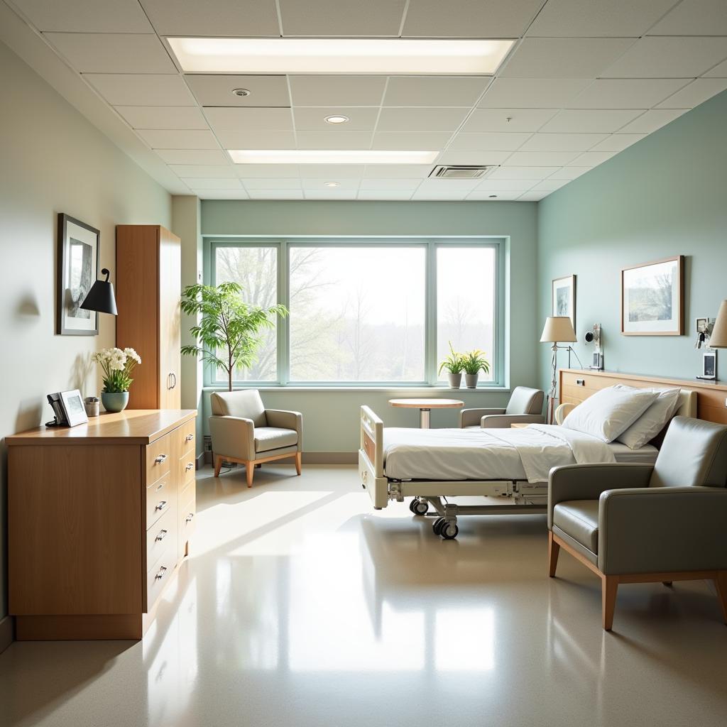 Comfortable and Modern Patient Room at St. Joe's Pontiac Hospital