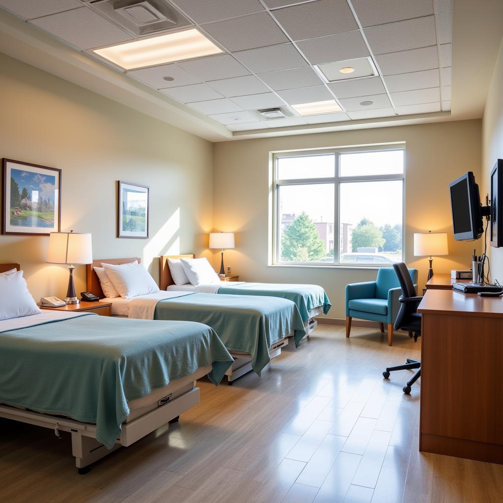 Comfortable Patient Room at St. Joseph Mercy Hospital