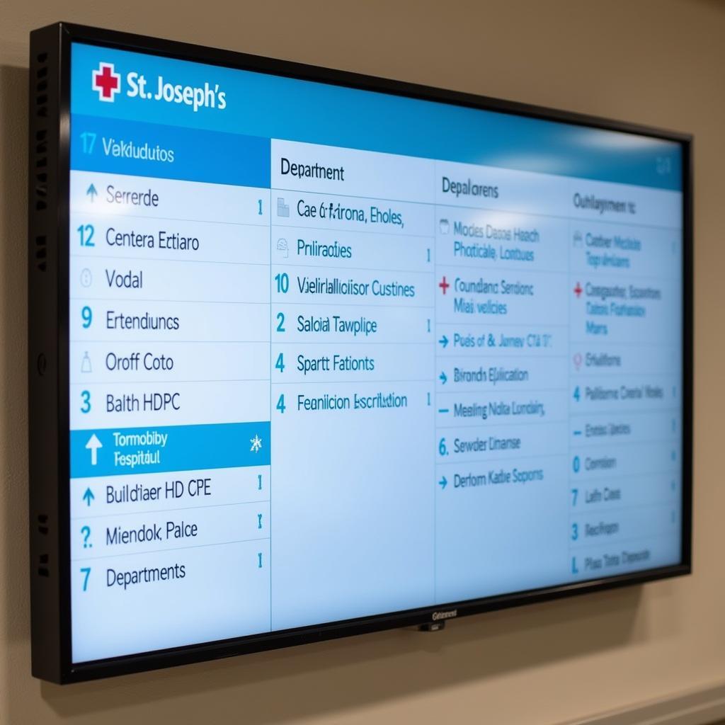 Interior Map and Wayfinding at St. Joseph's Hospital Syracuse