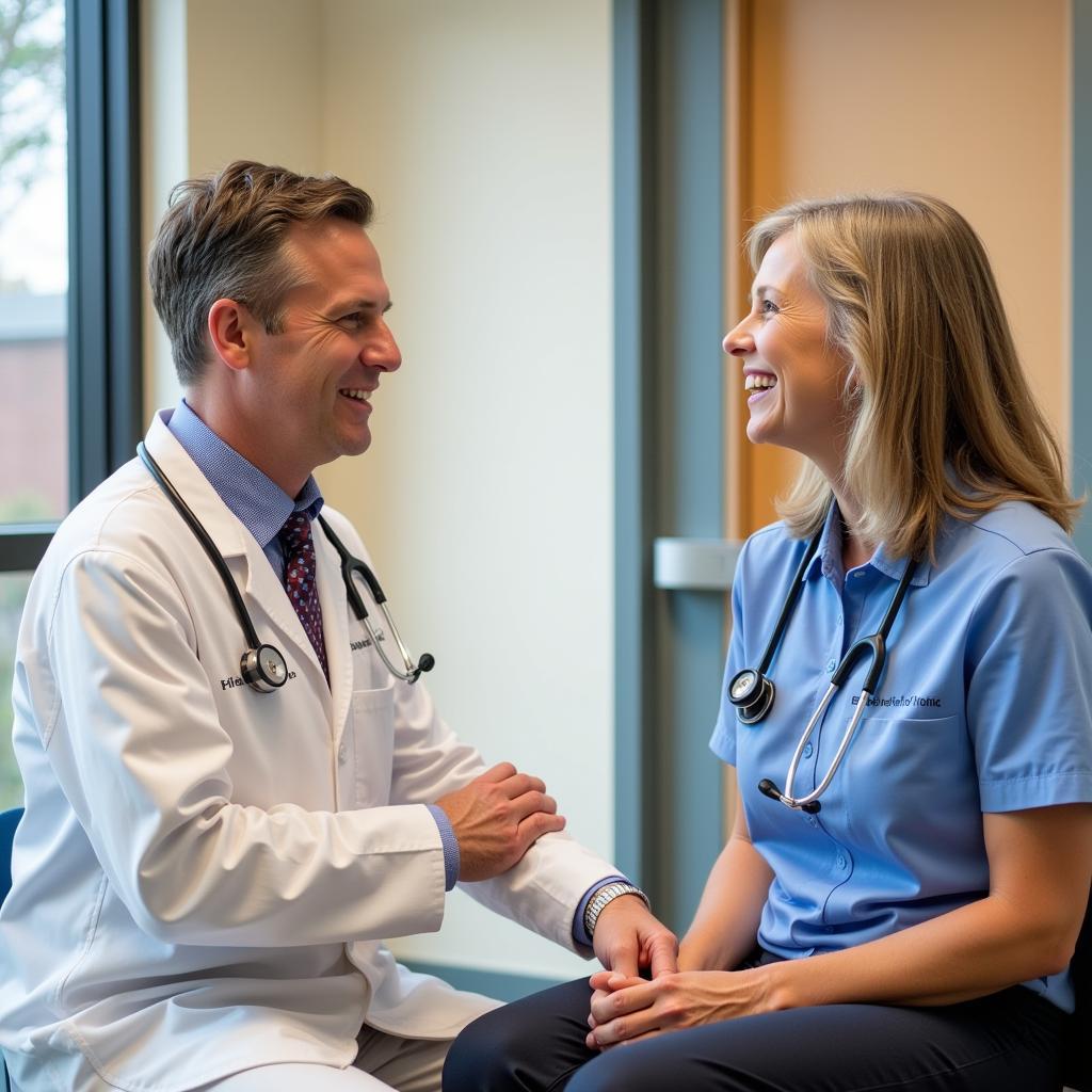 Doctor and patient consultation at St. Michael's