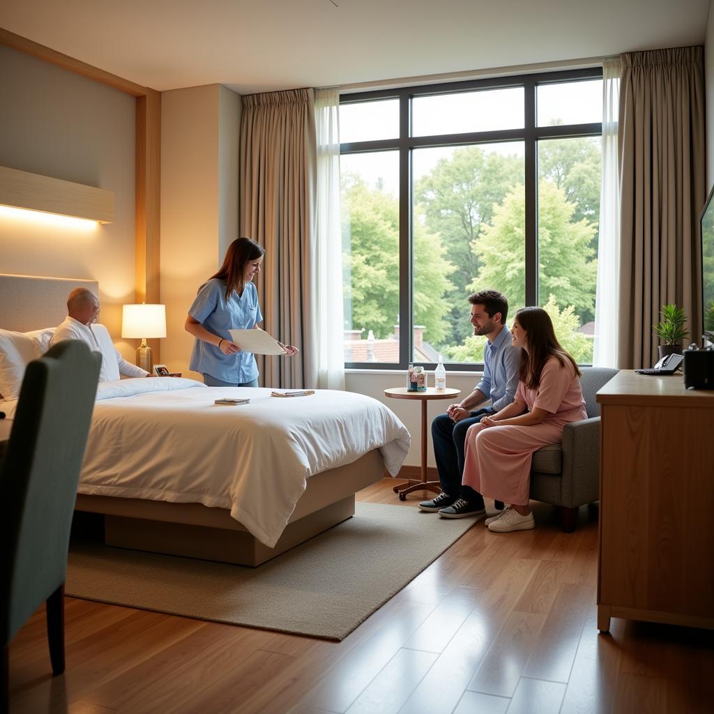 Comfortable patient room at St. Simons Island Hospital