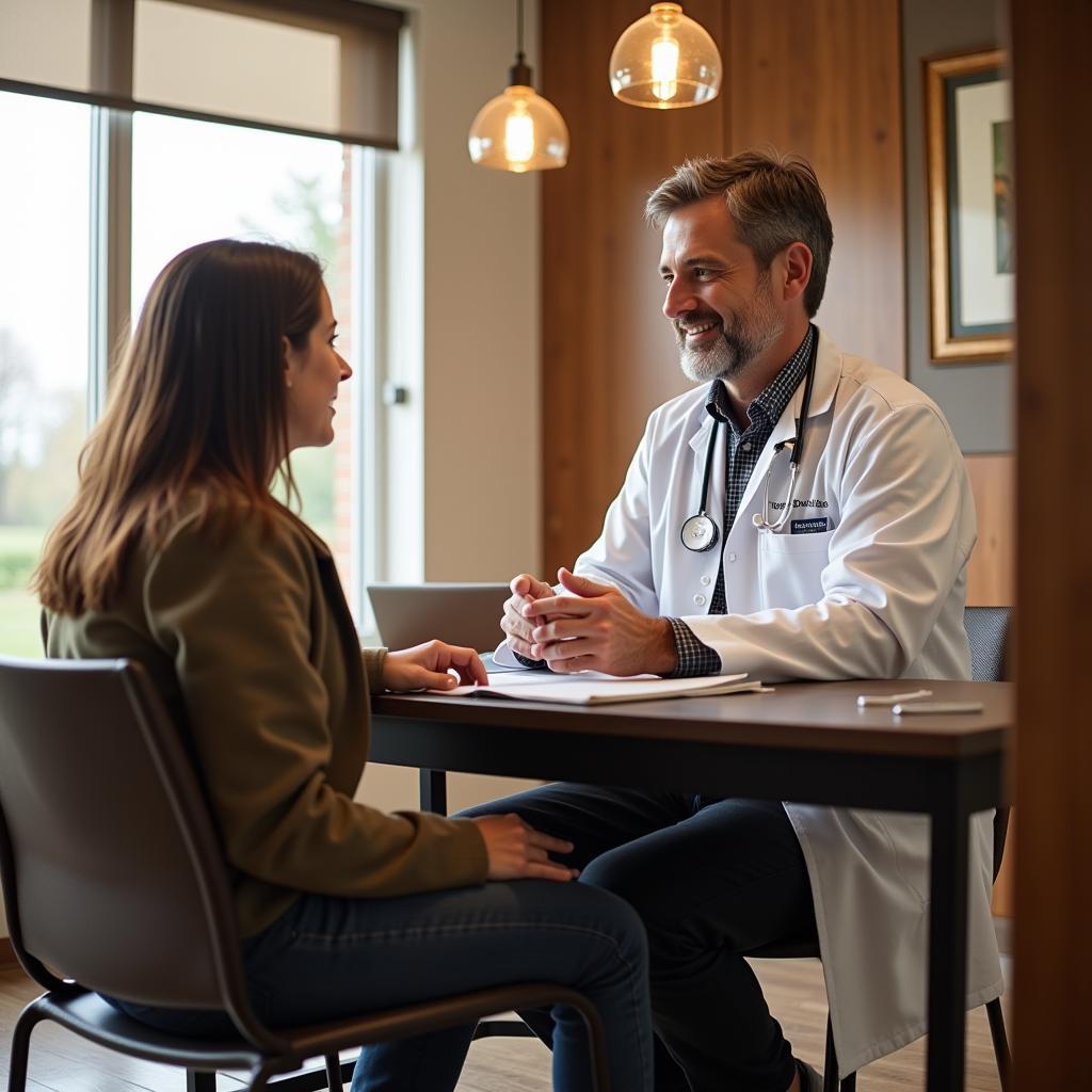 Doctor Consulting with Patient in Stanley WI