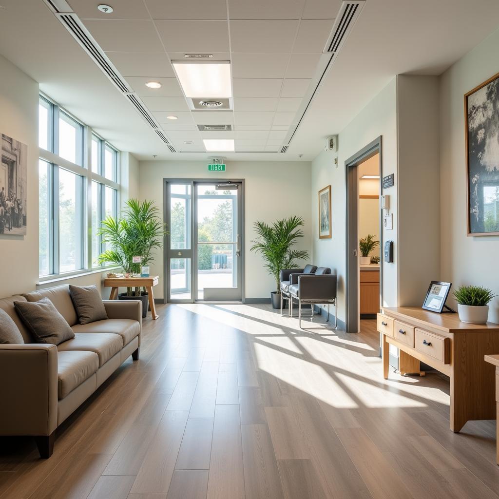 Comfortable and welcoming patient room