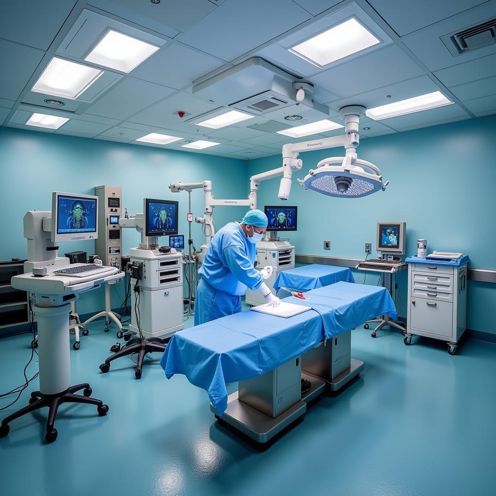 Advanced surgical suite with robotic technology