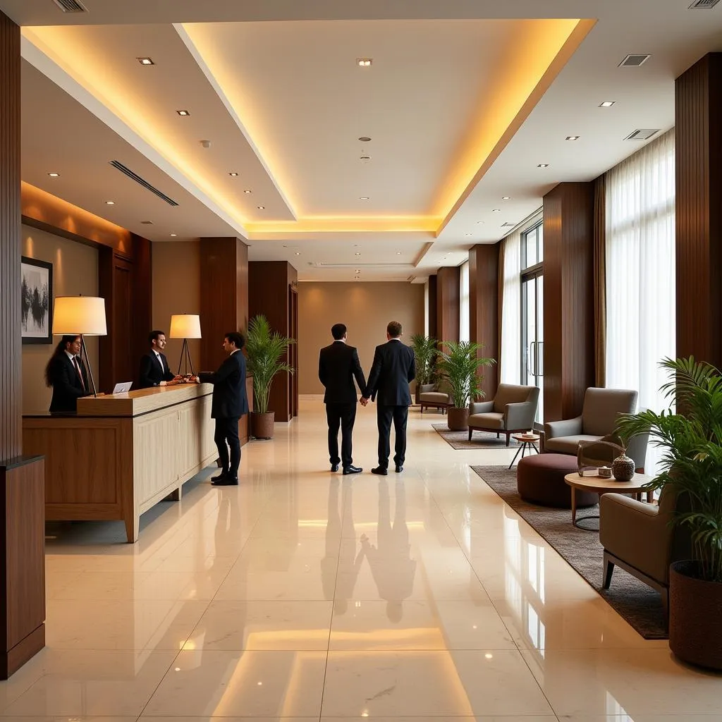 Elegant and welcoming hotel lobby managed by Sunport Hospitality LLC