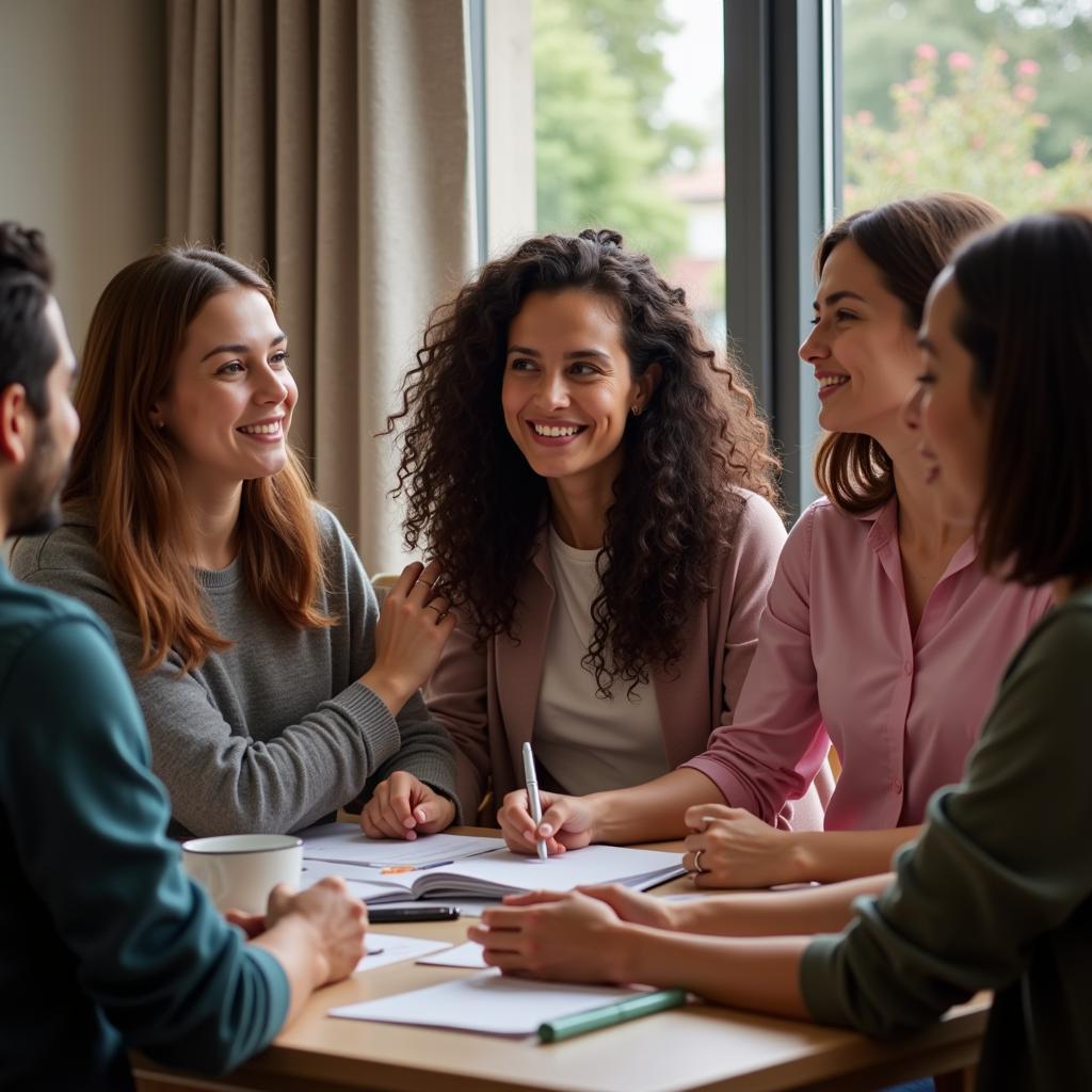 People gathering for a support group session