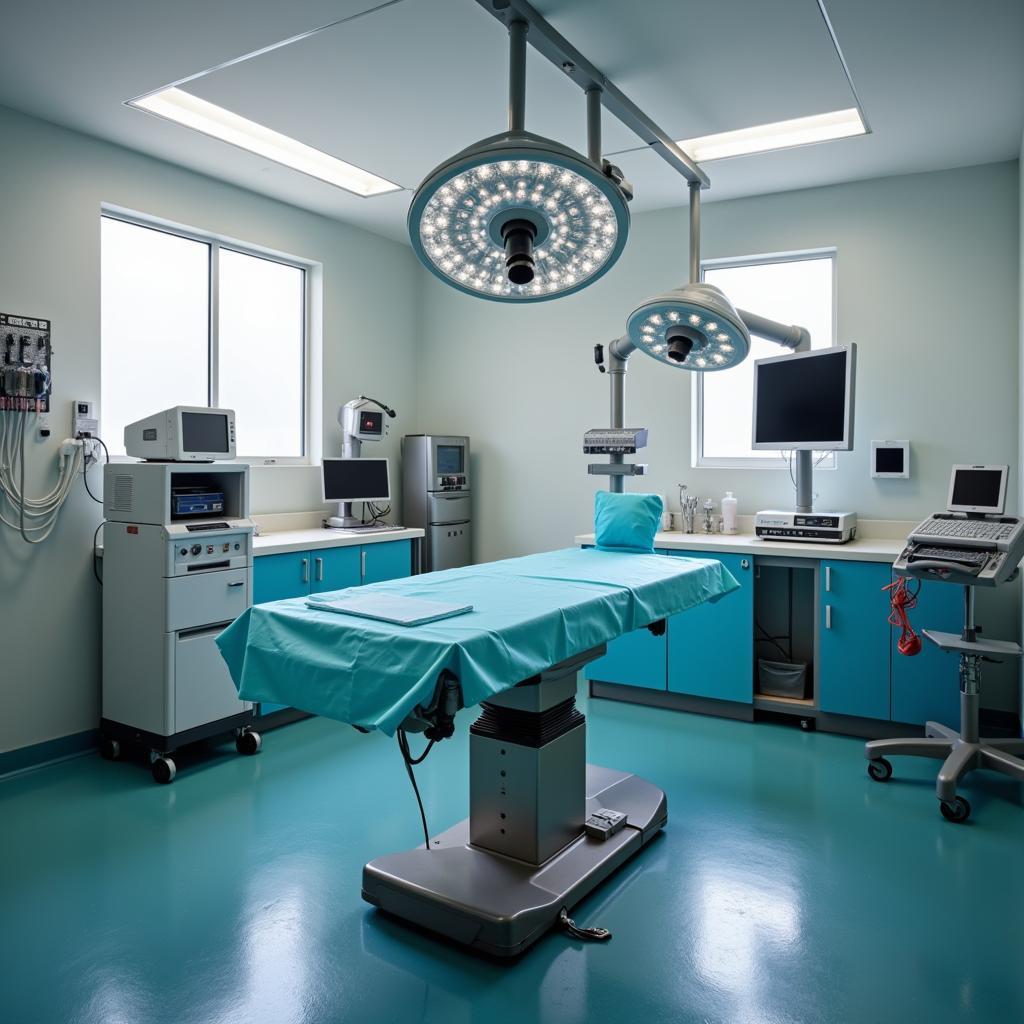 Veterinary surgical suite with advanced equipment