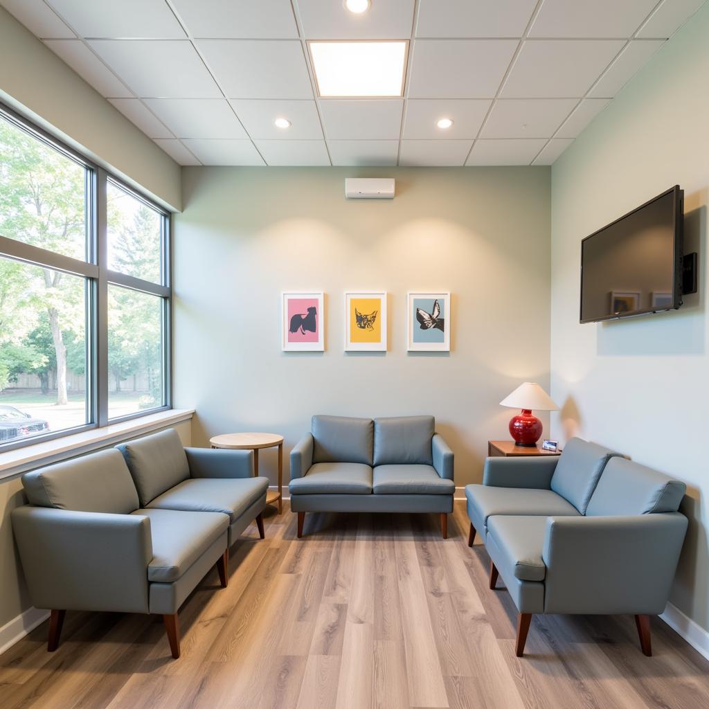 Comfortable and Welcoming Waiting Area at Sutherlin Veterinary Hospital