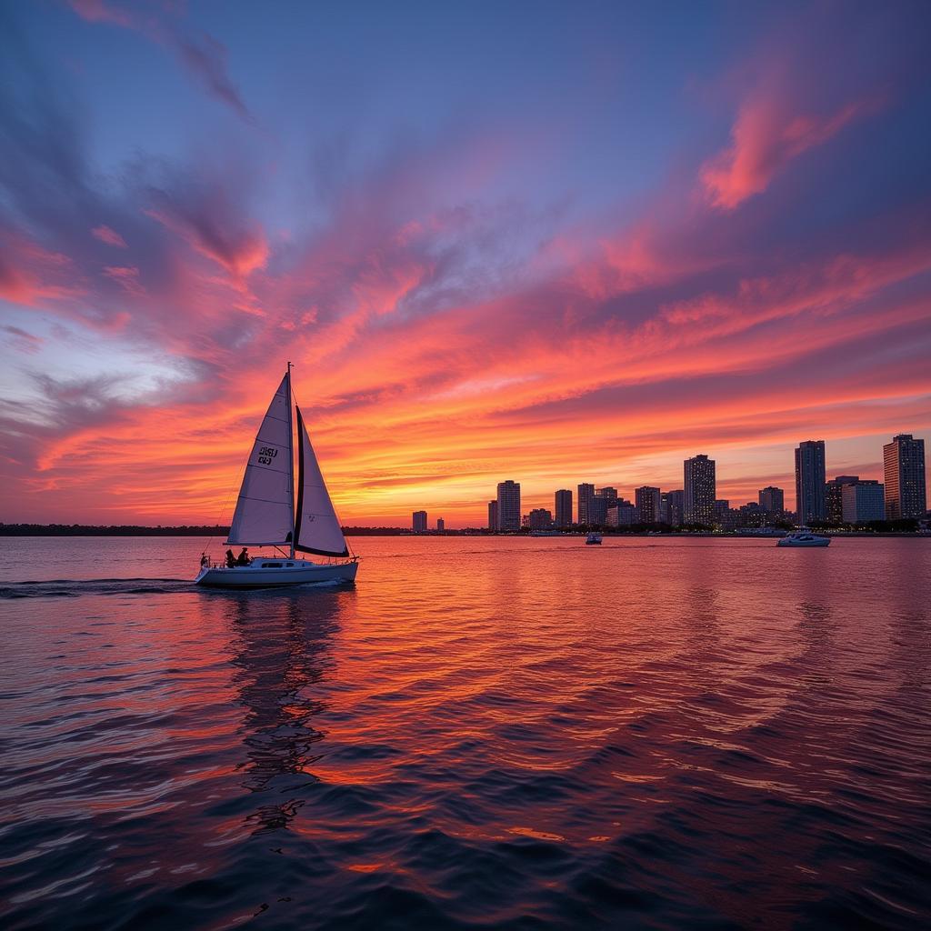 Scenic view of the Tampa Bay waterfront