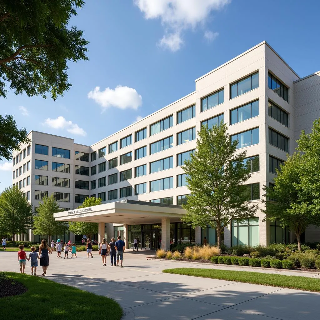 Modern exterior of Texas Children's Hospital 