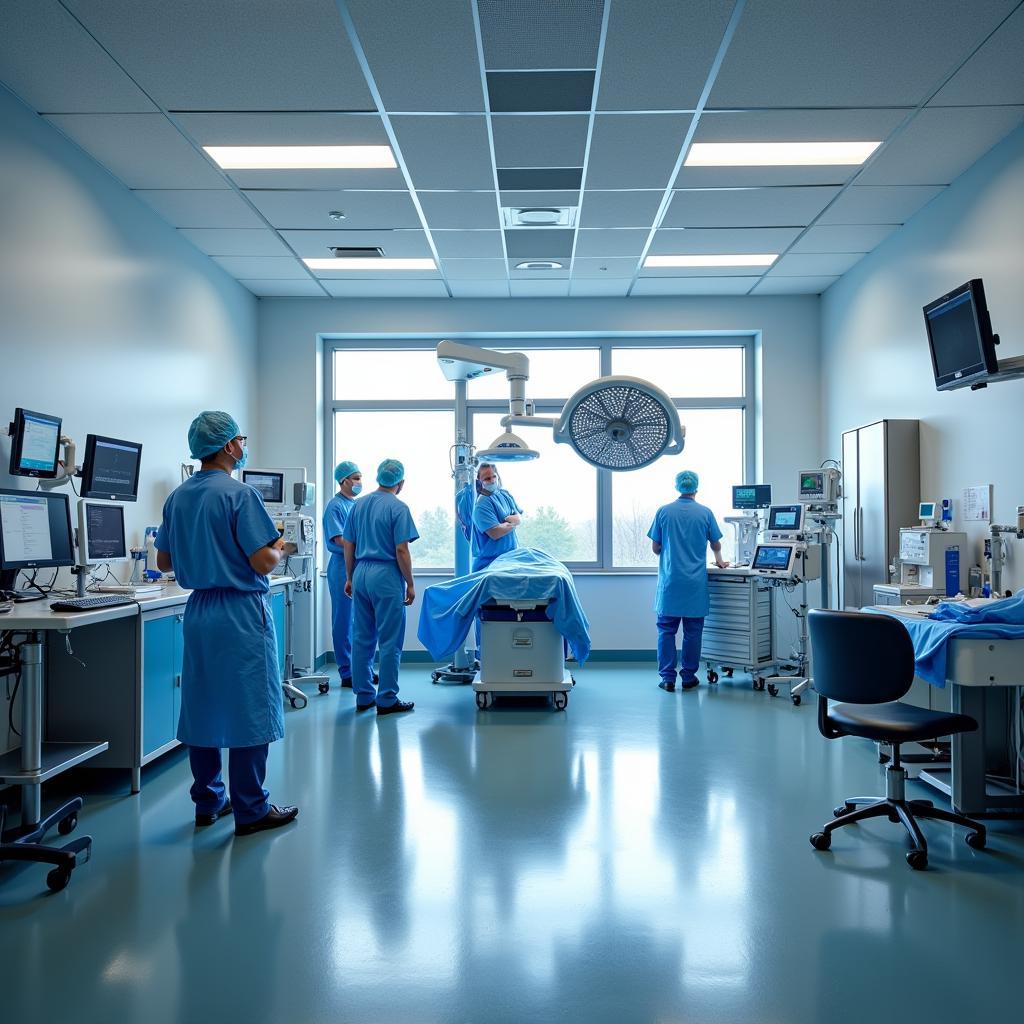 State-of-the-art operating room with advanced technology