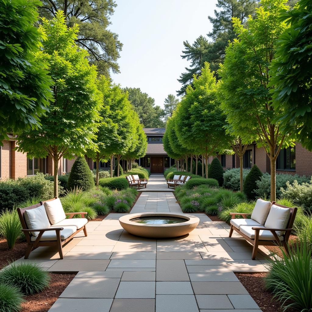 Serene Healing Garden at Trinity Springs Hospital