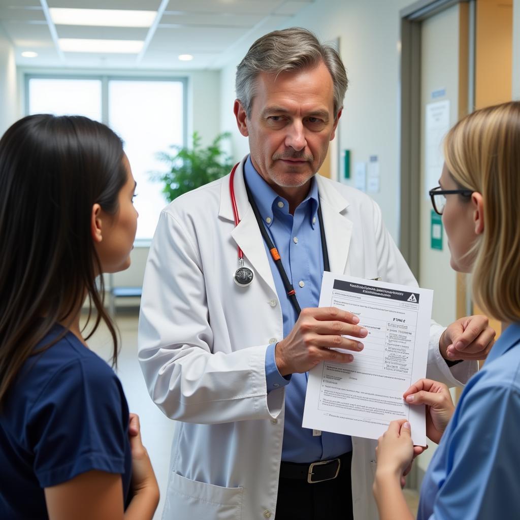 Cardiologist Consulting with Patient and Family