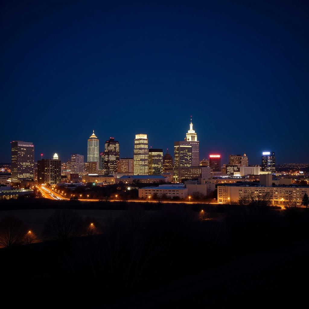 Tulsa Skyline at Night