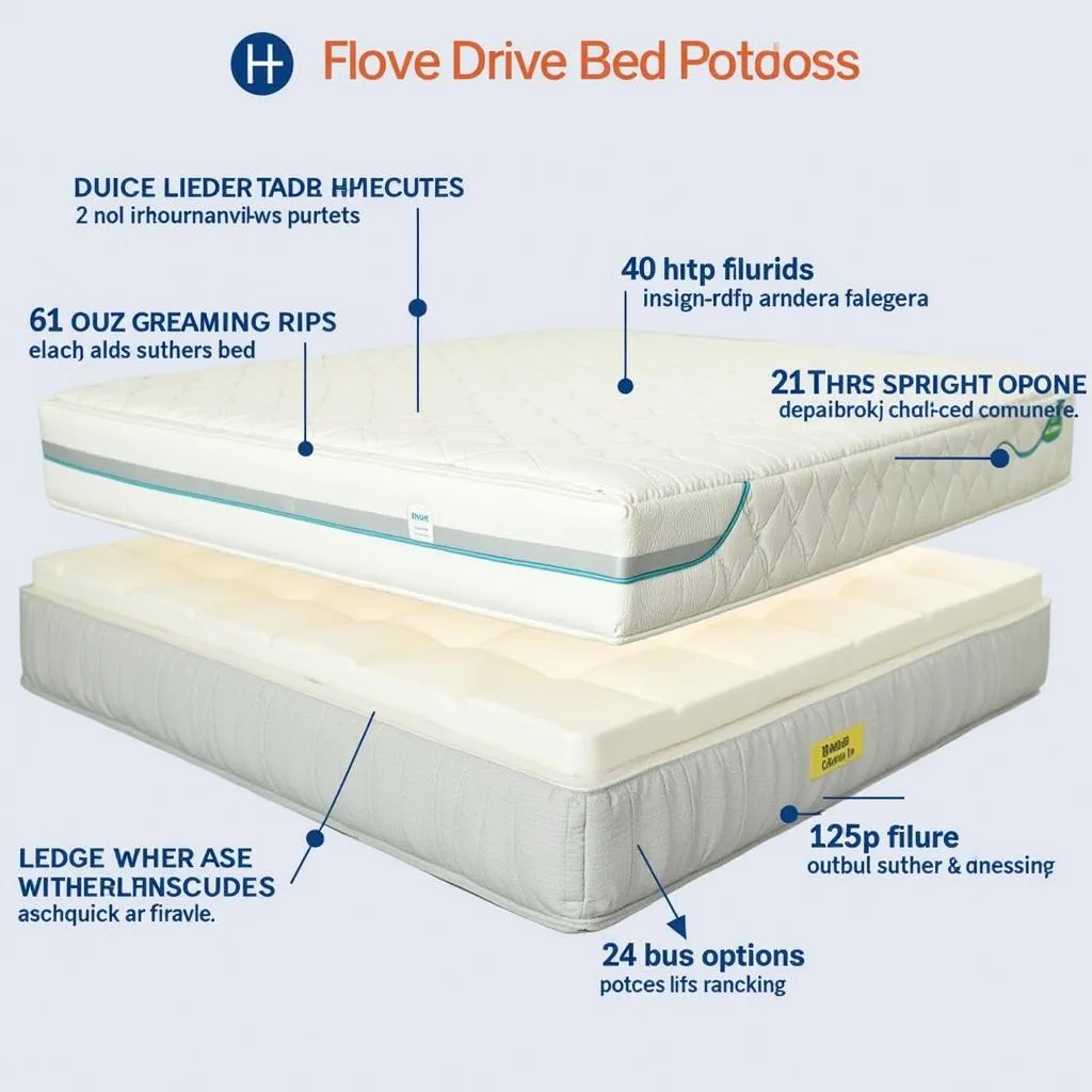 Different types of drive hospital bed mattresses