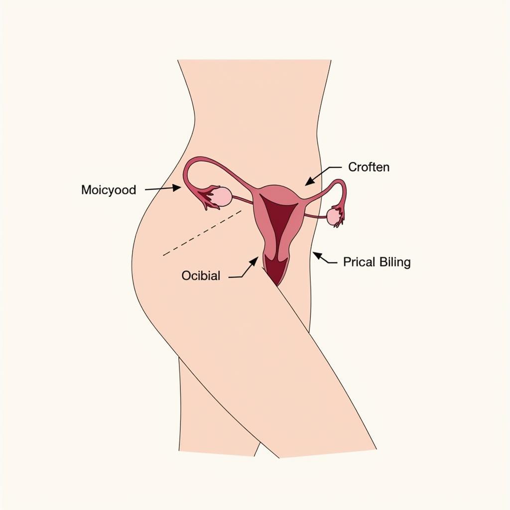 Diagram of Female Reproductive System Post-Miscarriage