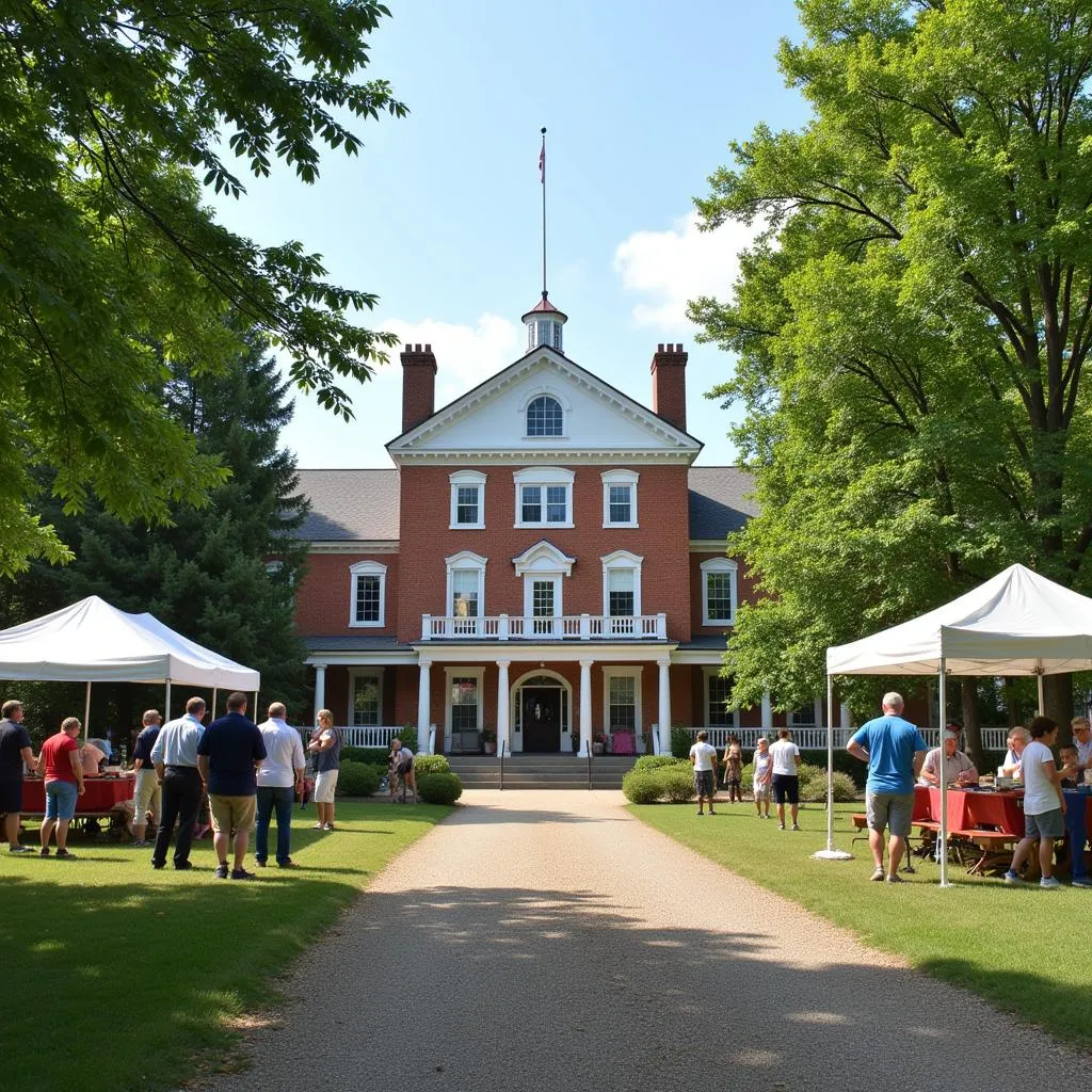 Community gathering at the US Marine Hospital in Galena