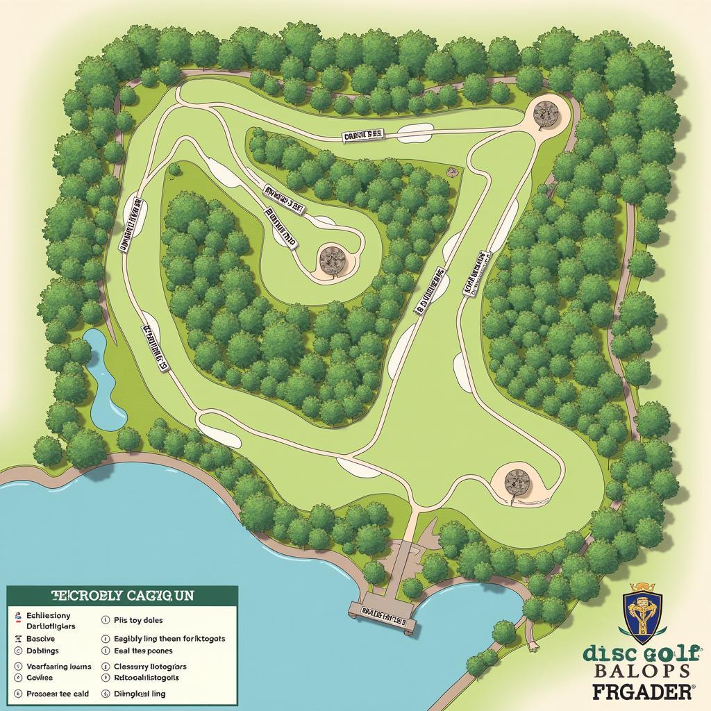 Utah State Hospital Disc Golf Course Hole Map